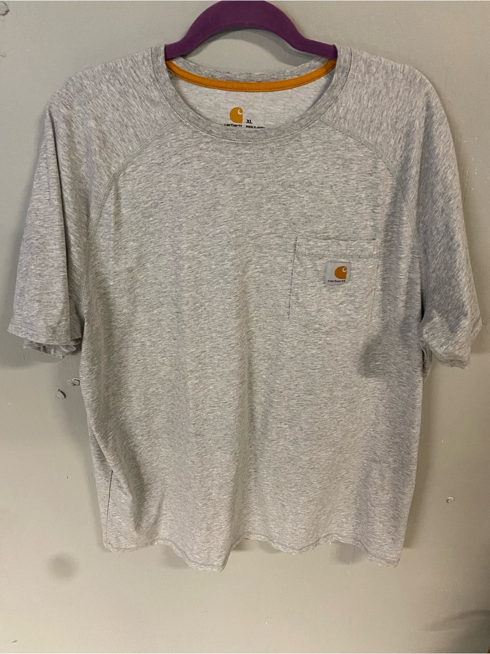 Carhartt Men's Light Heather Gray Short-Sleeve Pocket Tee